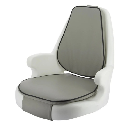 Siège Captain blanc sans coussin Vetus | Siège & fauteuil pilote | finition coussins gris