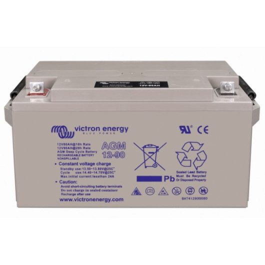 Batterie 12 V GEL Deep Cycle 90 Ah Victron Energy | batterie à décharge lente pour camping-car, van et bateau | sans entretien