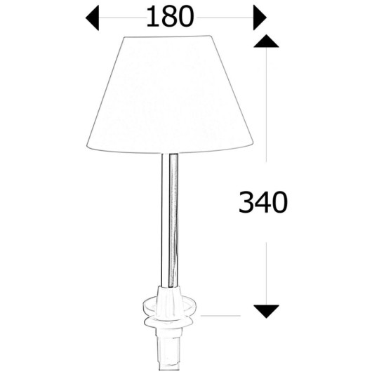 OSCULATI Lampe de table, éclairage de cockpit amovible pour bateau dimensions