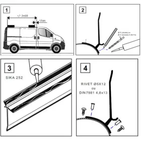 Equipement et aménagement store extérieur banne THULE Kit adaptateur Reneault Trafic