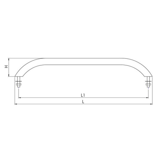 Main courante black line - Équipement de pont pour le bateau - dimensions
