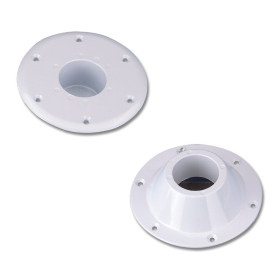 Embases pour tube 60 mm Trem en aluminium peints en blanc | Système pour table amovible