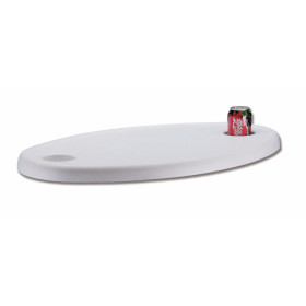 Plateau de table ovale Trem en ABS Blanc | Plateau pour  van aménagé et bateau