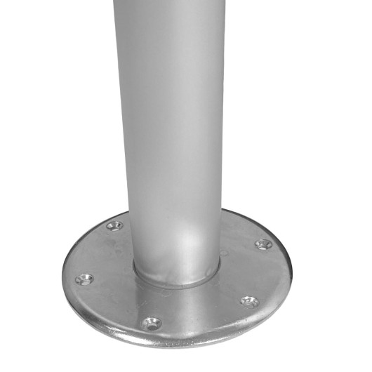 Table ovale Trem 70 x 50 cm + pied télescopique de 40 à 70 cm + embase | Plateau & pied de table pour van et bateau | Embase