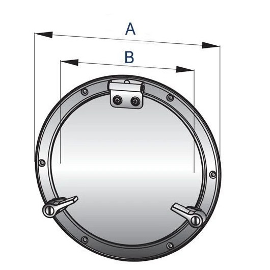 Moustiquaire pour hublot PQ Vetus |Moustiquaire, occultant hublot & panneau | Dimensions