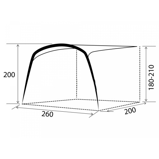 Solette Skia Auto-up - - Toile d'ombrage pour van - dimensions