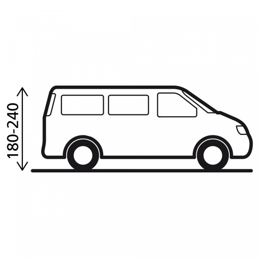 Auvent Trouper Auto-up - Équipement pour fourgon - hauteur