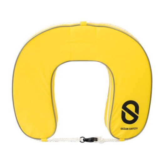 Bouée fer à cheval déhoussable jaune Ocean Safety | Bouée de sauvetage pour bateau