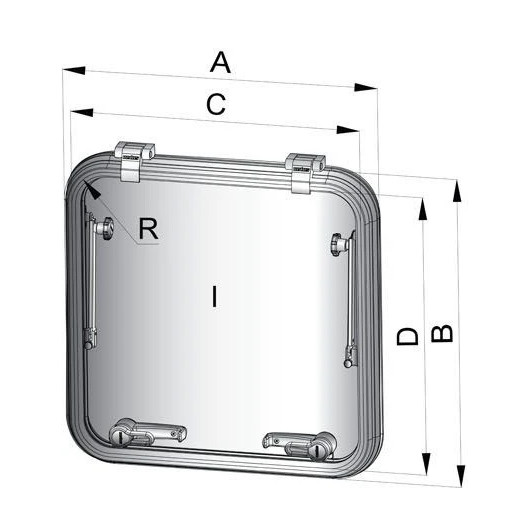 Capot de pont Libero Vetus | Hublot & panneau de pont | Dimensions
