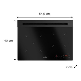 DYNAXO Dynacook X2 CY - Plaque de cuisson vitrocéramique 2 feux gaz pour fourgon, camping-car et bateau