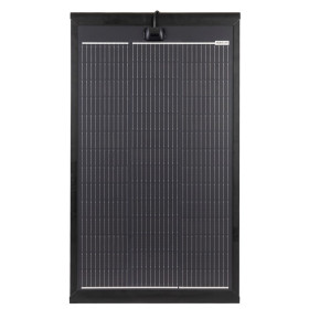 Panneau solaire semi-flexible 140W pour camping-car, van ou bateau - ENERGIE MOBILE - vu du dessus.