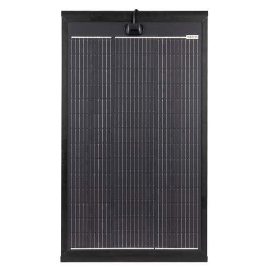 Panneau solaire semi-flexible 140W pour camping-car, van ou bateau - ENERGIE MOBILE - vu du dessus.