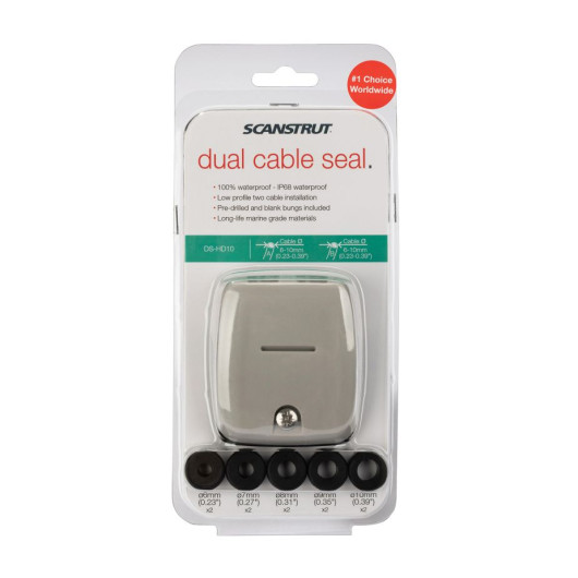 Passe-câble double DS-HD10 Scanstrut | Passe-câble étanche bateaux ou camping-cars | Emballage 2