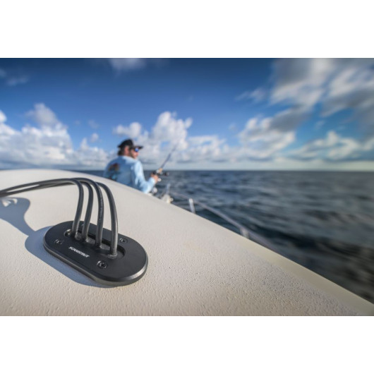Passe-câble DS-LP-multi-BLK Scanstrut | Passe-câble ou passe toit pour bateau ou véhicule aménagé van | Flush