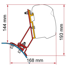Kit de fixation pour store de paroi FIAMMA F43Van spécial PSA Jumpy
