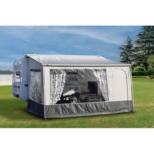 Auvent Villa Toulouse - Habillage Thule Omnistor 1200 - face