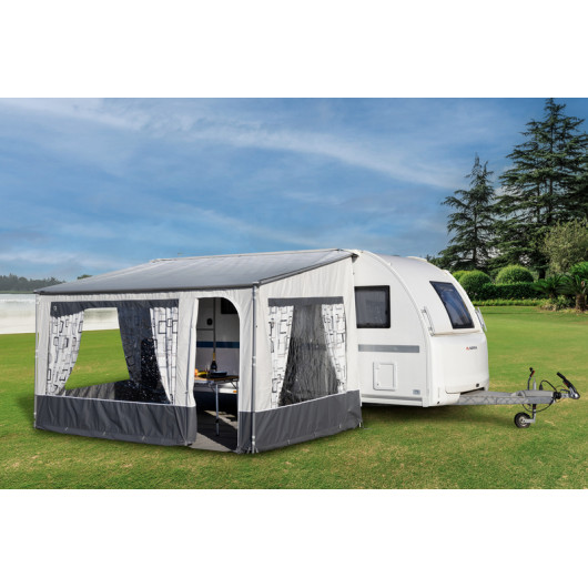 Auvent Villa Toulouse - Habillage Thule Omnistor 1200 - fenêtres
