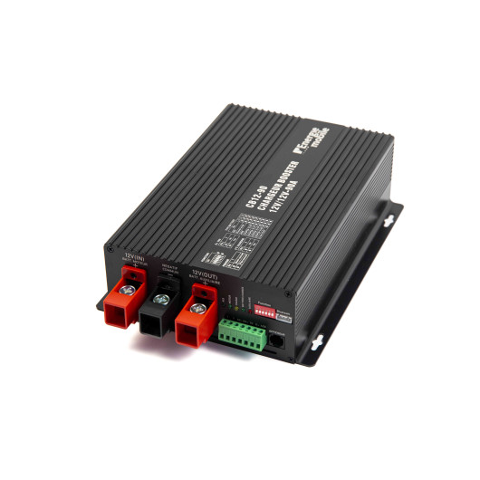 Chargeur Booster CB12-90 Energie Mobile 90 A | DC-DC pour camping-car & fourgon aménagé | Vue de côté