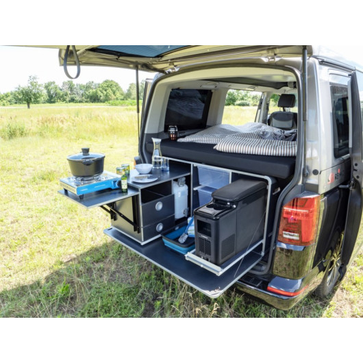 CampingBox L Reimo |male arrière sur van aménagé VW T6.1 | déployé