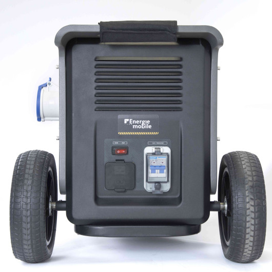 Batterie lithium portable haute puissance 5000W avec sortie 12V | Station d'énergie nomade | Vue face arrière