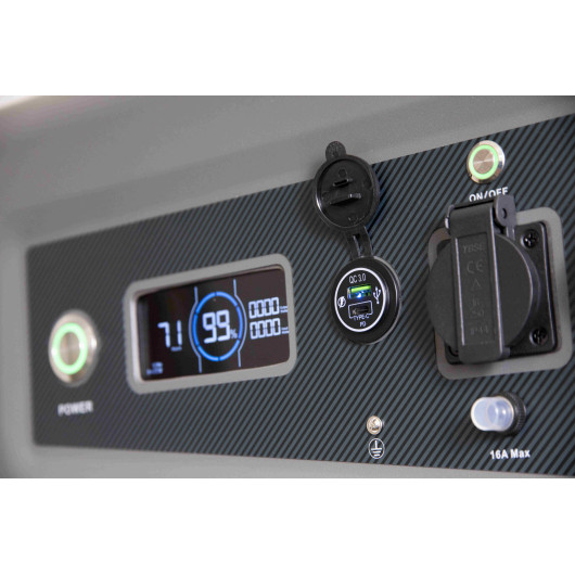 Batterie lithium portable haute puissance 5000W avec sortie 12V | Station d'énergie nomade | Panneau de contrôle