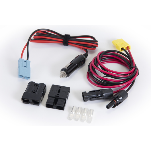 Batterie lithium portable avec sortie 230V et USB fabrication française ENERGIE MOBILE : vu des accessoires fournis
