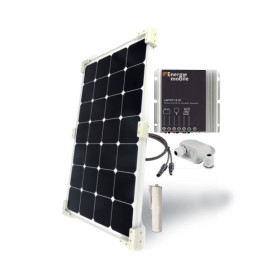 ENERGIE MOBILE Kit panneau solaire 140W cellules PERC et régulateur MPPT