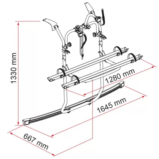Kit X2 Barres De Toit 1250mm Vortex Rhino-rack (sur Rails De Toit) RCH4