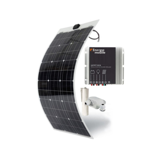 EM KIT panneau solaire 135 W, panneau souple PERC bateau et camping-car.