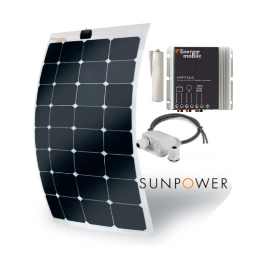 Kit panneau solaire 12V flexible complet XFLEX 140W avec régulateur MPPT ENERGIE MOBILE