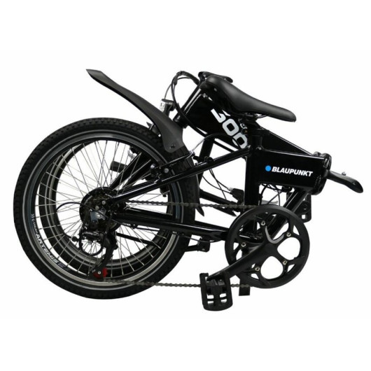 Carl 300 Blaupunkt | vélo électrique pliable 20" à emporter en bateau ou camping-car | plié