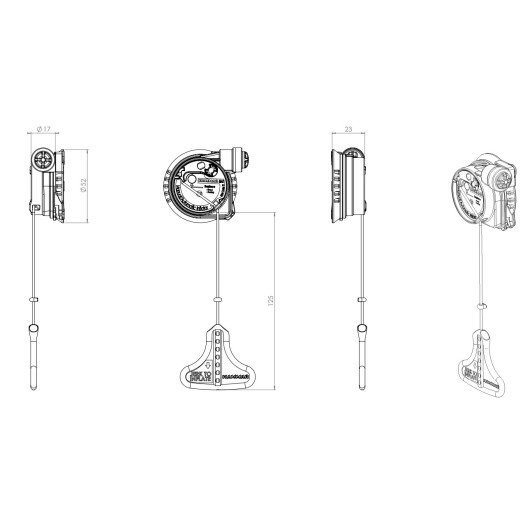 Kit recharge MA1 EC Hammar mécanisme seul | Accessoire gilet hydrostatique | Dimensions