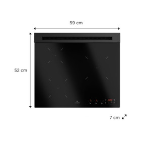 DYNAXO Dynacook X3 CY - Plaque de cuisson vitrocéramique 3 feux gaz pour fourgon, camping-car et bateau