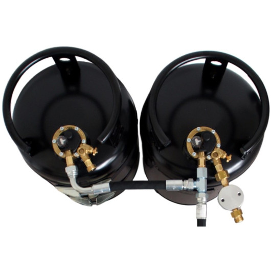 CAMPKO bouteille de gaz rechargeable 36 L pour camping-car et véhicule aménagé. exemple de montage double réservoir