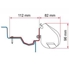 Kit fixation store F35pro Fiamma | Adaptateurs pour Ford Transit Custom depuis 2024 groupe RAPIDO