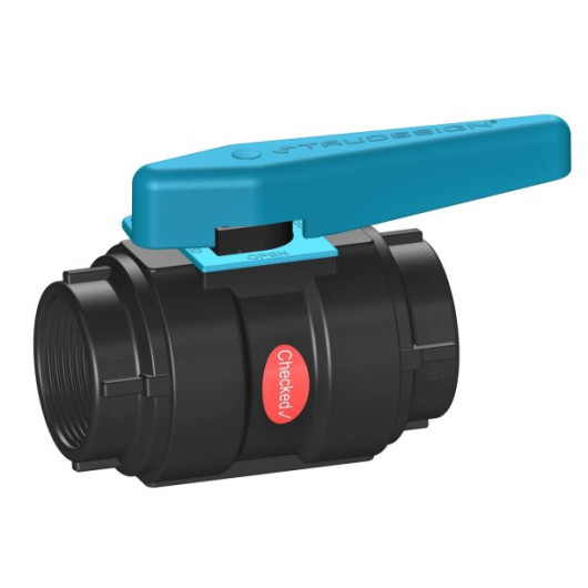 Vanne à sphère noire BSP Trudesign | Embout plomberie, raccord accessoire réservoir | compact