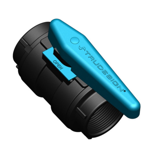 Vanne à sphère noire BSP Trudesign | Embout plomberie, raccord accessoire réservoir | 3D