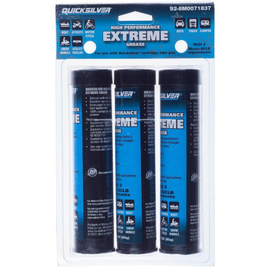 Graisse Extrême lot de 3 x 85 g Quicksilver | graisse marine polyvalente au PTFE