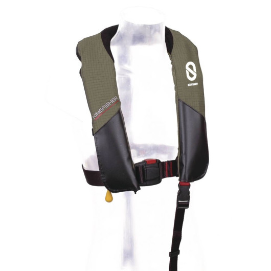 Kingfisher gilet gonflable Ocean Safety manuel | Armement de sécurité en bateau | Couleur Kaki