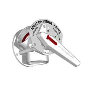 Vanne 3 voies Aquavalve Y Valve Blanc Trudesign | Accessoire WC pour bateau de plaisance croisière