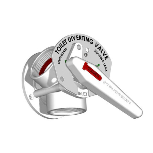 Vanne 3 voies Aquavalve Y Valve Blanc Trudesign | Accessoire WC pour bateau de plaisance croisière