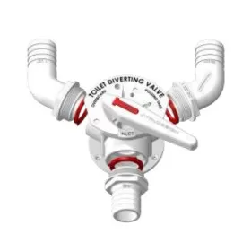 Vanne 3 voies Aquavalve Y Valve Blanc Trudesign | Accessoire WC pour bateau de plaisance croisière