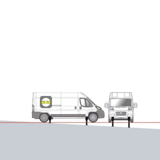 Kit 4 verins de nivellement automatique 12 V CARBEST spécial fourgon aménagé Ducato