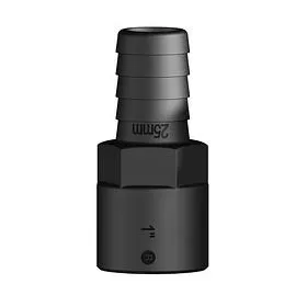 Raccord FM fileté cannelé noir BSP Trudesign | Embout plomberie, raccord & accessoire réservoir | 19 mm