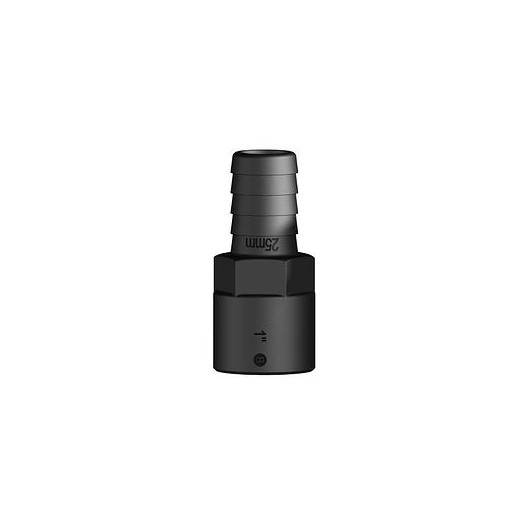 Raccord FM fileté cannelé noir BSP Trudesign | Embout plomberie, raccord & accessoire réservoir | 25 mm