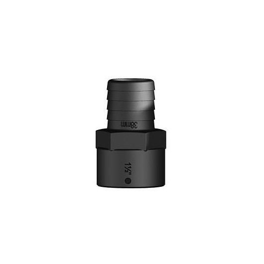 Raccord FM fileté cannelé noir BSP Trudesign | Embout plomberie, raccord & accessoire réservoir | 38 mm