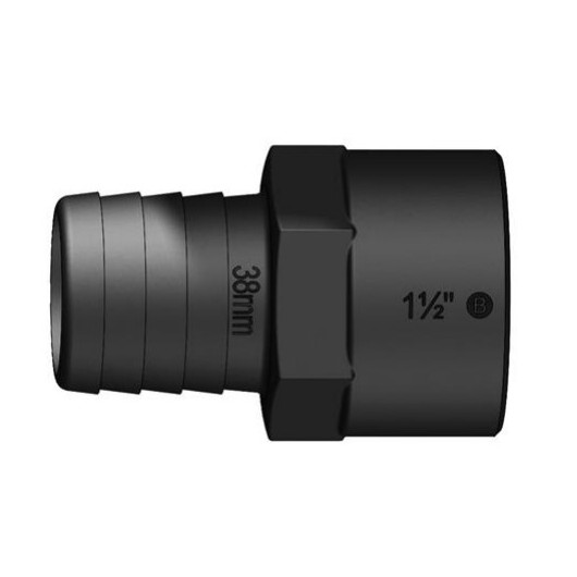 Raccord FM fileté cannelé noir BSP Trudesign | Embout plomberie, raccord & accessoire réservoir | 38 mm 2