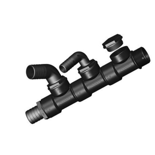 Raccord en T 1"1/2 BSP MFF Trudesign | Embout plomberie, raccord & accessoire réservoir pour bateau  | exemple de montage