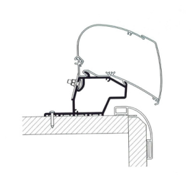 Kit Mobilvetta 2024 Thule |  fixation store de toit de camping-car TO 9200 et 6300 | 4 étriers