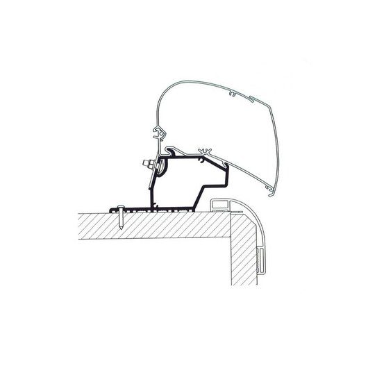 Kit Mobilvetta 2024 Thule |  fixation store de toit de camping-car TO 9200 et 6300 | 4 étriers